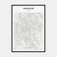 Warsaw Map Portrait Poster