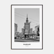 Warsaw Portrait B&W Poster