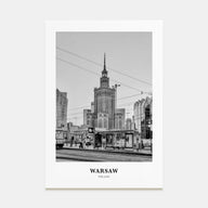Warsaw Portrait B&W Poster
