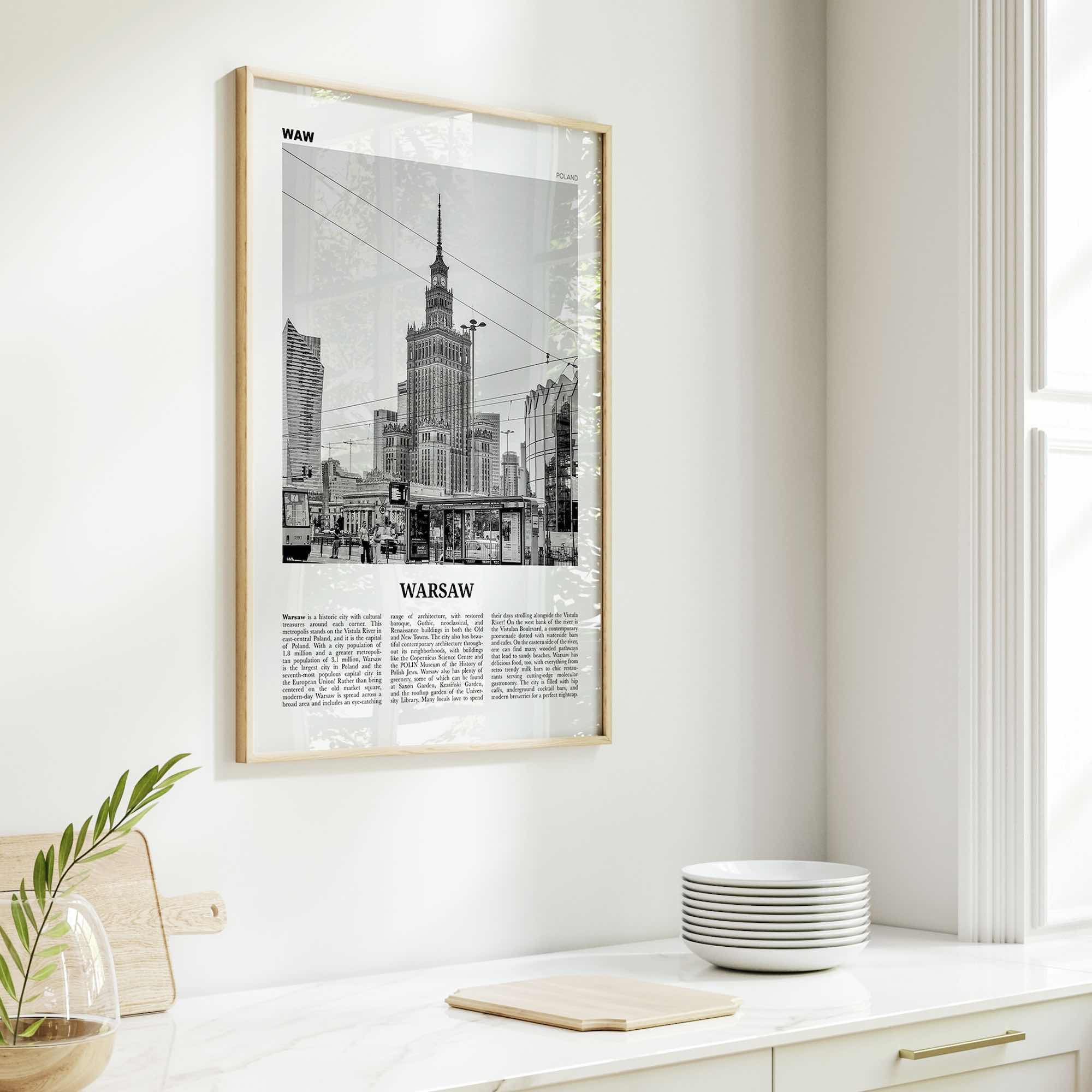 Warsaw Print Black and White, Warsaw Wall Art, Warsaw Poster, Warsaw Photo, Warsaw Wall Decor, Poland, Warszawa, Polska, Europe