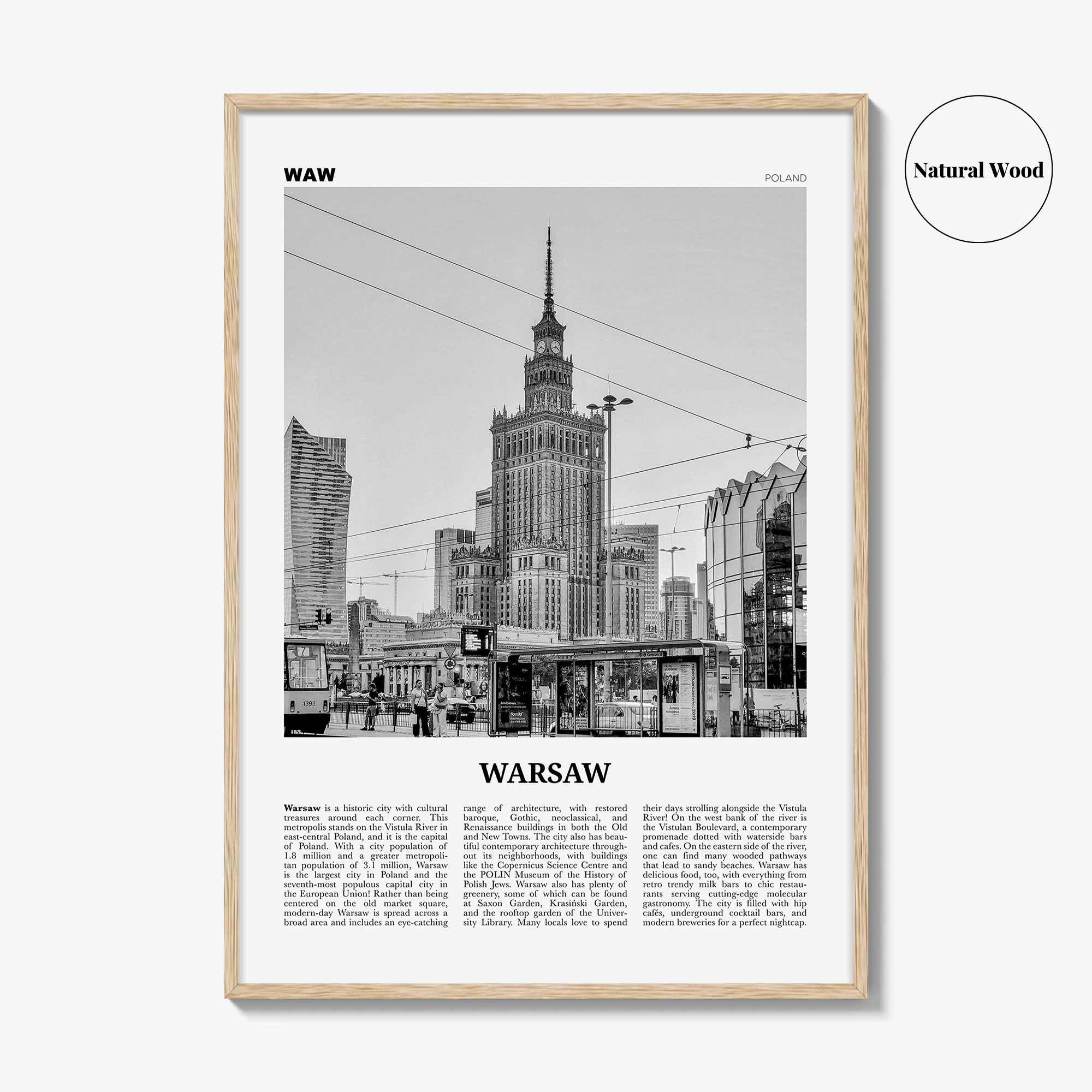 Warsaw Print Black and White, Warsaw Wall Art, Warsaw Poster, Warsaw Photo, Warsaw Wall Decor, Poland, Warszawa, Polska, Europe