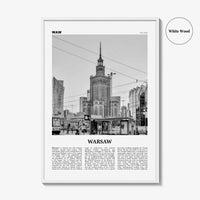 Warsaw Print Black and White, Warsaw Wall Art, Warsaw Poster, Warsaw Photo, Warsaw Wall Decor, Poland, Warszawa, Polska, Europe