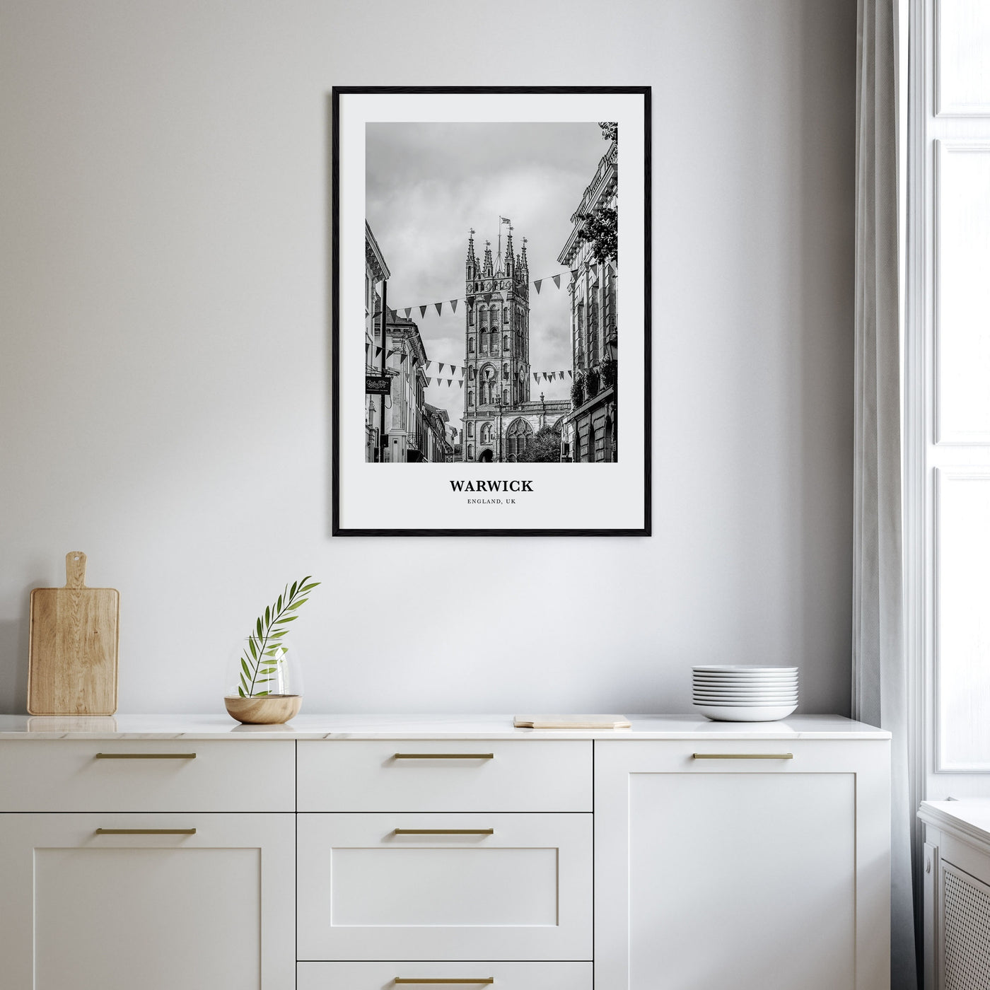 Warwick Portrait B&W Poster