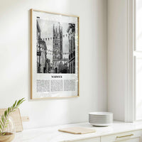 Warwick Print Black and White, Warwick Wall Art, Warwick Poster, Warwick Photo, Warwick Wall Décor, Warwickshire, England, United Kingdom