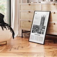 Warwickshire Print Black and White, Warwickshire Wall Art, Warwickshire Poster, Warwickshire Photo, Warwickshire Map, England, UK