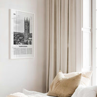 Warwickshire Print Black and White, Warwickshire Wall Art, Warwickshire Poster, Warwickshire Photo, Warwickshire Map, England, UK