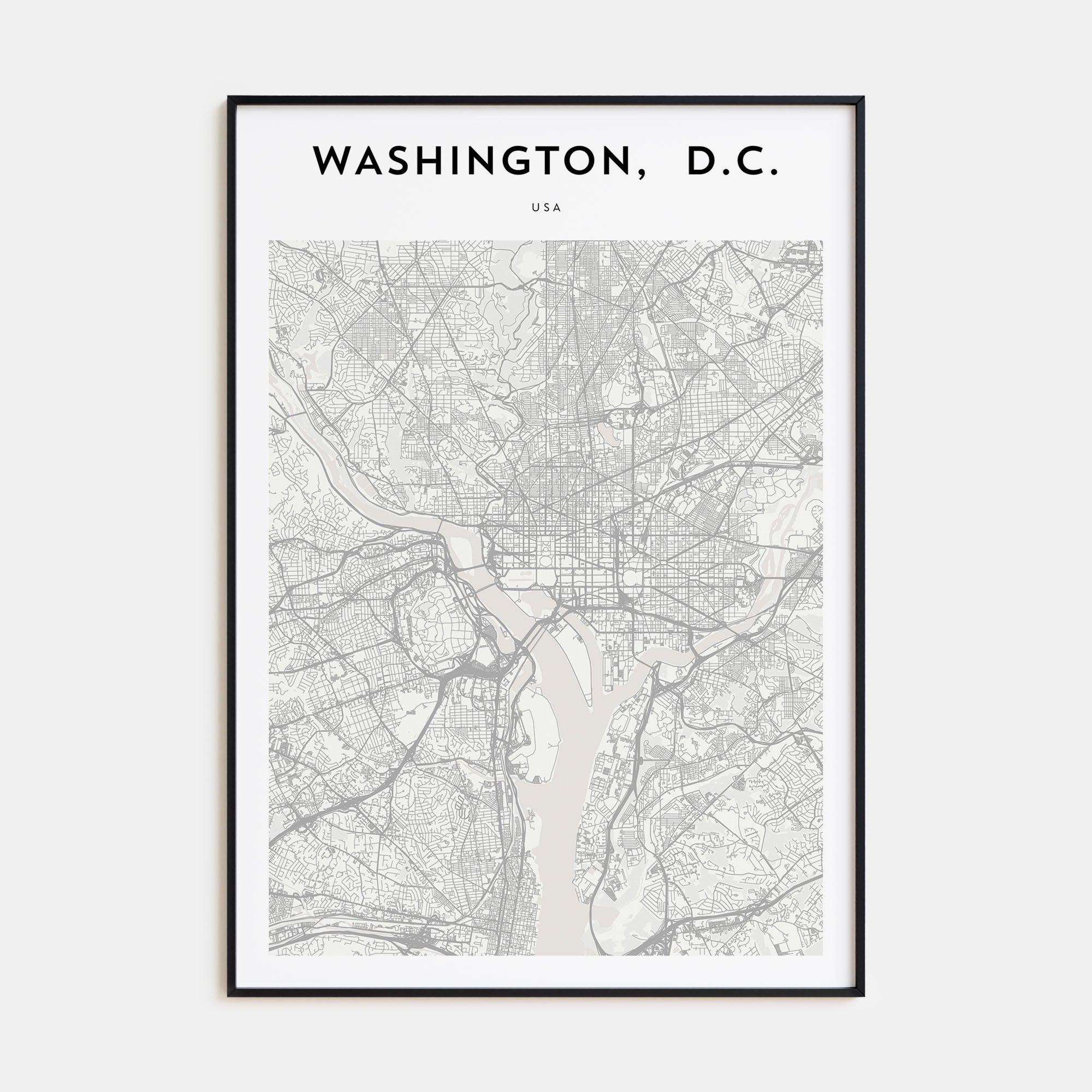 Washington, D.C. Map Portrait Poster