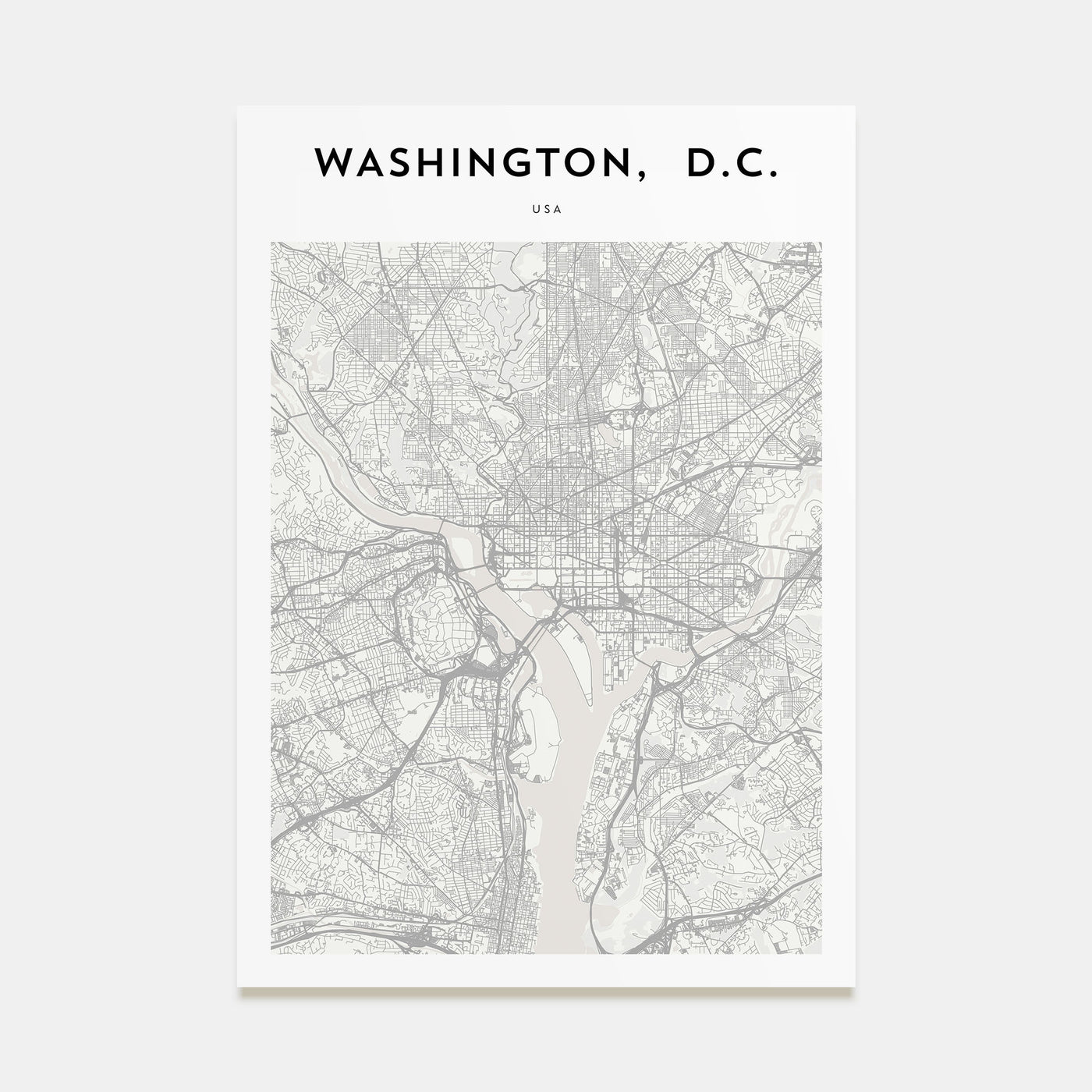 Washington, D.C. Map Portrait Poster