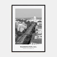 Washington, D.C. Portrait B&W No 1 Poster
