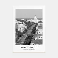 Washington, D.C. Portrait B&W No 1 Poster