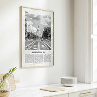 Washington DC Print Black and White No 1, Washington Wall Art, Washington, District of Columbia, USA, United States, North America