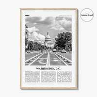 Washington DC Print Black and White No 1, Washington Wall Art, Washington, District of Columbia, USA, United States, North America
