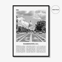 Washington DC Print Black and White No 1, Washington Wall Art, Washington, District of Columbia, USA, United States, North America