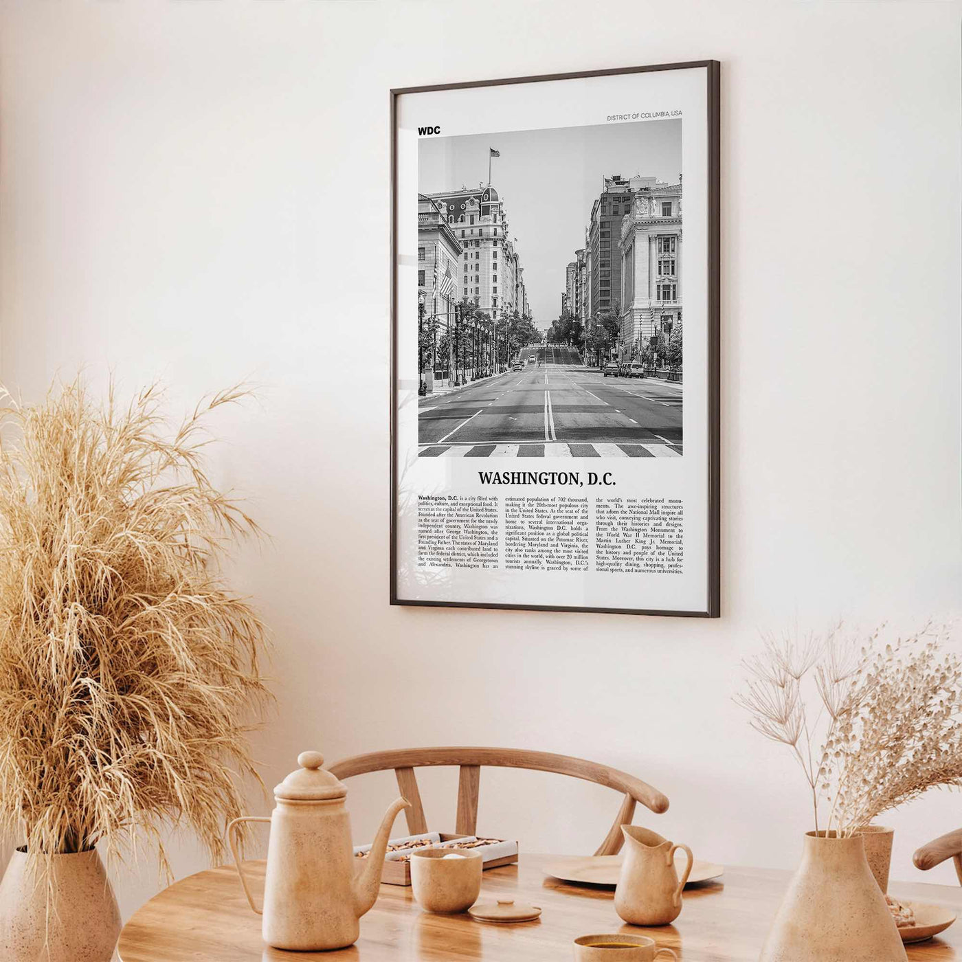 Washington DC Print Black and White No 2, Washington Wall Art, Washington, District of Columbia, USA, United States, North America