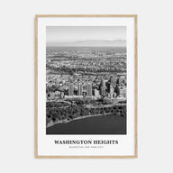 Washington Heights Portrait B&W Poster