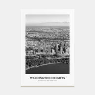Washington Heights Portrait B&W Poster