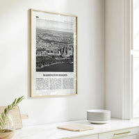 Washington Heights Print Black and White, Washington Heights Wall Art, Washington Heights Poster, Washington Heights Photo, New York, USA