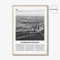 Washington Heights Print Black and White, Washington Heights Wall Art, Washington Heights Poster, Washington Heights Photo, New York, USA