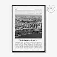 Washington Heights Print Black and White, Washington Heights Wall Art, Washington Heights Poster, Washington Heights Photo, New York, USA