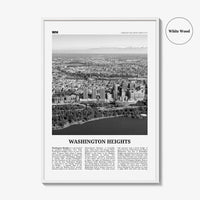 Washington Heights Print Black and White, Washington Heights Wall Art, Washington Heights Poster, Washington Heights Photo, New York, USA