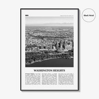 Washington Heights Print Black and White, Washington Heights Wall Art, Washington Heights Poster, Washington Heights Photo, New York, USA