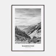 Washington (State) Portrait B&W No 1 Poster