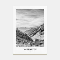 Washington (State) Portrait B&W No 1 Poster