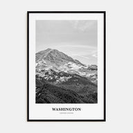 Washington (State) Portrait B&W No 2 Poster