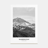 Washington (State) Portrait B&W No 2 Poster