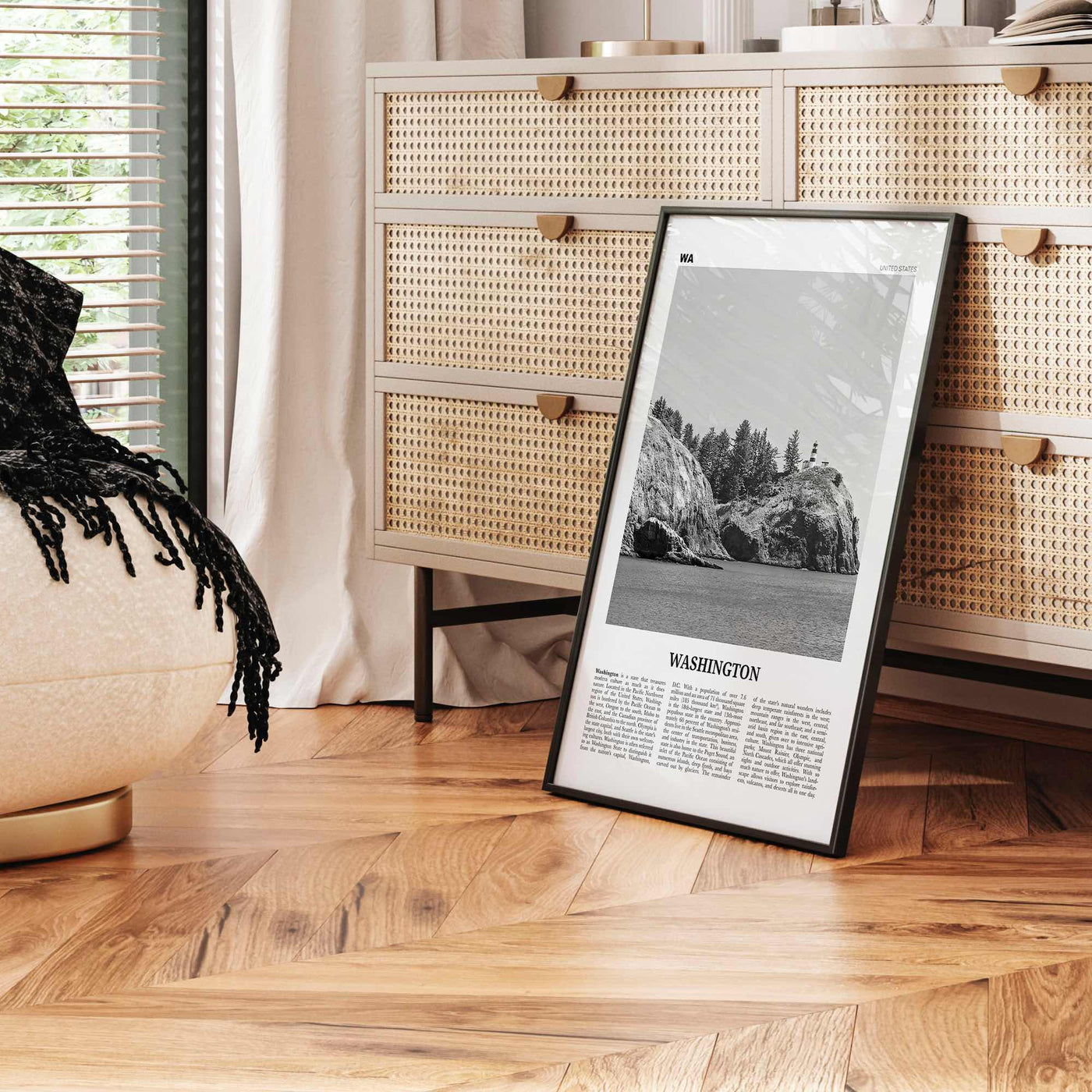 Washington State Print Black and White No 3, Washington Art, Washington Poster, Washington Photo, Washington Décor, Washington Map