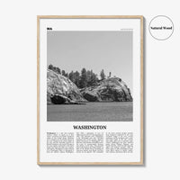 Washington State Print Black and White No 3, Washington Art, Washington Poster, Washington Photo, Washington Décor, Washington Map