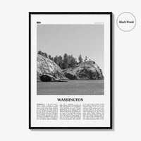 Washington State Print Black and White No 3, Washington Art, Washington Poster, Washington Photo, Washington Décor, Washington Map