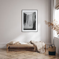 Waterfall Photo B&W No 1 Poster