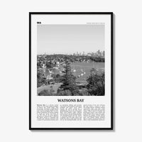 Watsons Bay Print Black and White, Watsons Bay Wall Art, Watsons Bay Poster, Watsons Bay Photo, Watsons Bay Wall Décor, Watsons Bay Map,