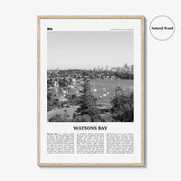 Watsons Bay Print Black and White, Watsons Bay Wall Art, Watsons Bay Poster, Watsons Bay Photo, Watsons Bay Wall Décor, Watsons Bay Map,