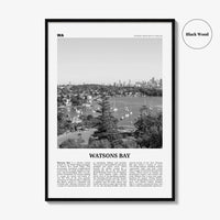 Watsons Bay Print Black and White, Watsons Bay Wall Art, Watsons Bay Poster, Watsons Bay Photo, Watsons Bay Wall Décor, Watsons Bay Map,