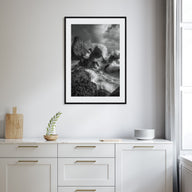 Waves Crashing Photo B&W No 2 Poster