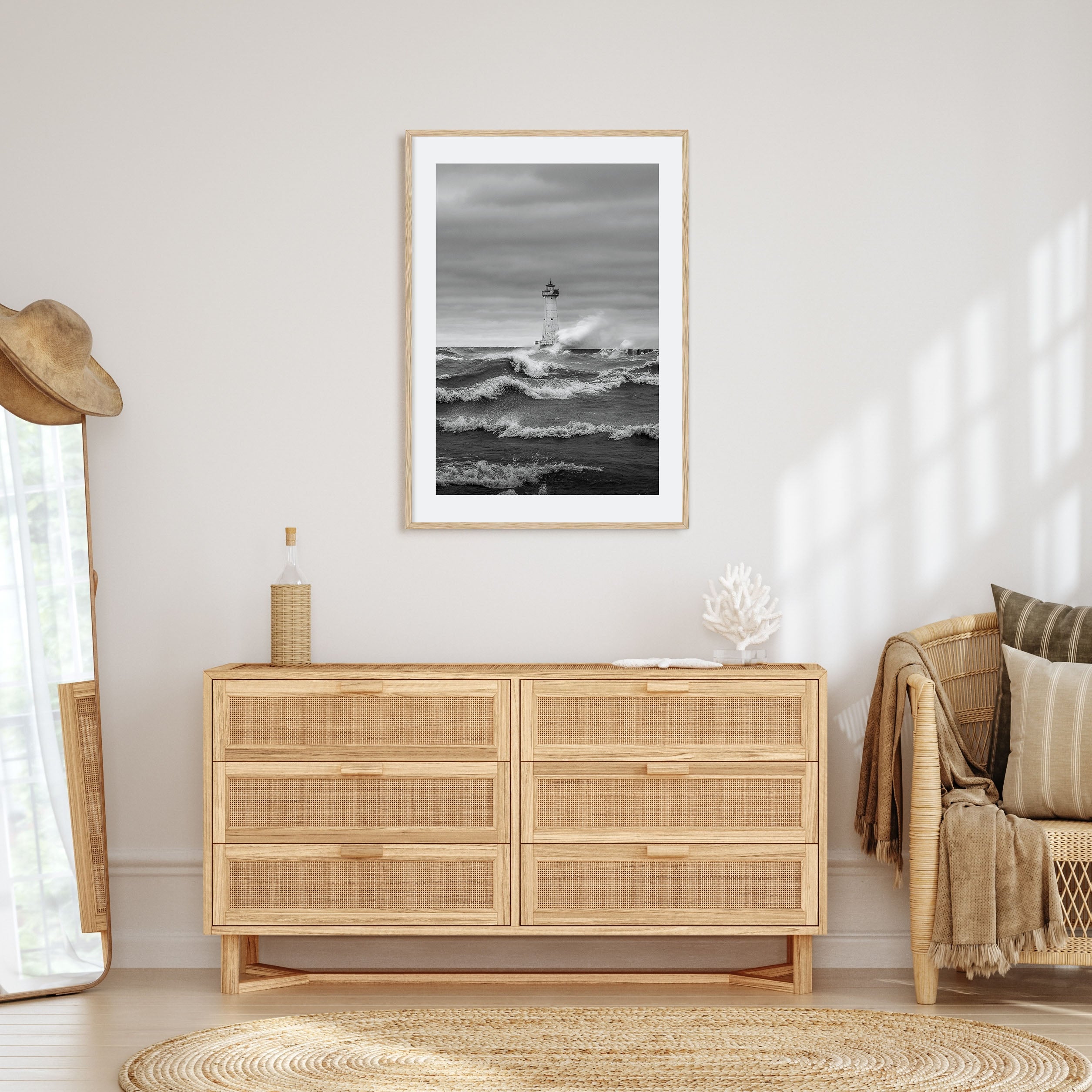 Waves Crashing Photo B&W No 3 Poster