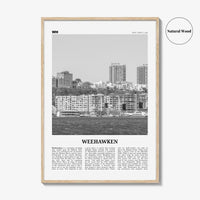 Weehawken Print Black and White, Weehawken Wall Art, Weehawken Poster, Weehawken Photo, Weehawken Wall Décor, Weehawken Map, New Jersey, USA