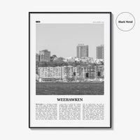 Weehawken Print Black and White, Weehawken Wall Art, Weehawken Poster, Weehawken Photo, Weehawken Wall Décor, Weehawken Map, New Jersey, USA