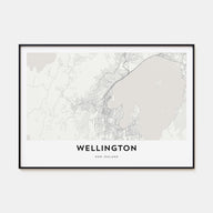 Wellington Map Landscape Poster