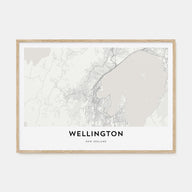 Wellington Map Landscape Poster