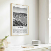 Wellington Print Black and White No 1, Wellington Wall Art, Wellington Poster, Wellington Photo, Wellington Wall Decor, New Zealand, Oceania