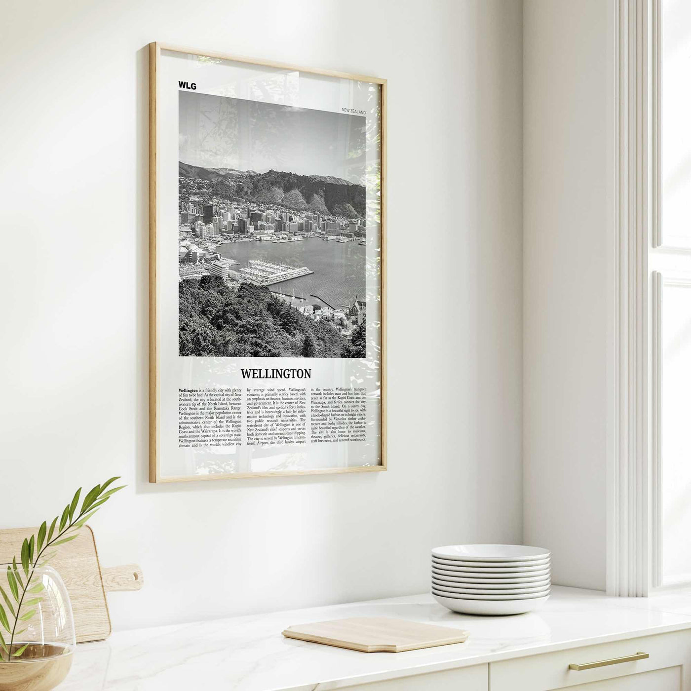 Wellington Print Black and White No 1, Wellington Wall Art, Wellington Poster, Wellington Photo, Wellington Wall Decor, New Zealand, Oceania