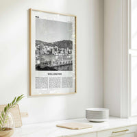 Wellington Print Black and White No 2, Wellington Wall Art, Wellington Poster, Wellington Photo, Wellington Wall Decor, New Zealand, Oceania