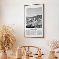 Wellington Print Black and White No 2, Wellington Wall Art, Wellington Poster, Wellington Photo, Wellington Wall Decor, New Zealand, Oceania
