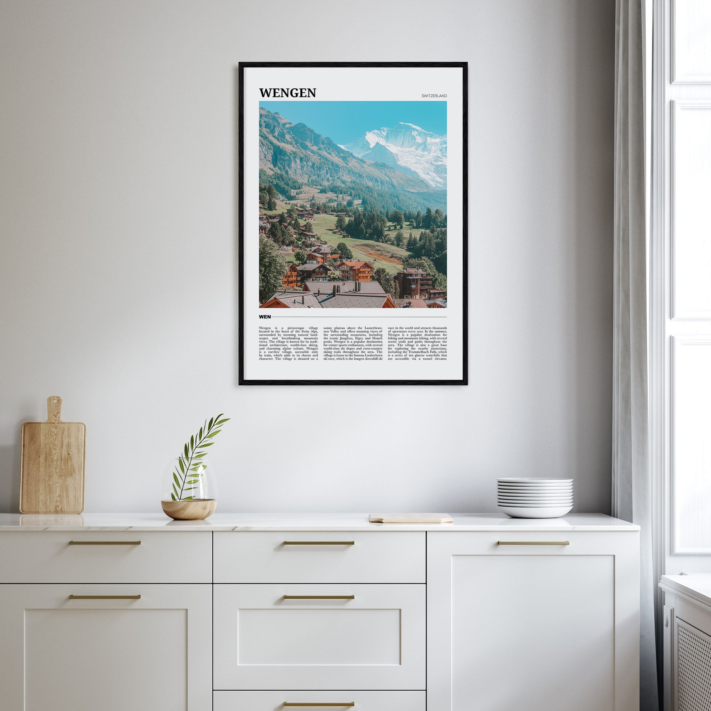 Wengen Travel Color Poster