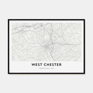 West Chester Map Landscape Poster