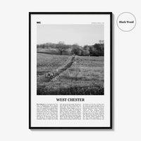 West Chester Print Black and White, West Chester Wall Art, West Chester Poster, West Chester Photo, West Chester Décor, Pennsylvania, USA