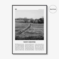 West Chester Print Black and White, West Chester Wall Art, West Chester Poster, West Chester Photo, West Chester Décor, Pennsylvania, USA